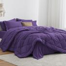 Conjunto de edredom Love's Cabin, roxo, 5 peças, cama de solteiro em uma bolsa