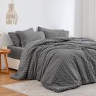 Conjunto de edredom Love's cabin Seersucker Dark Grey King Size