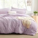 Conjunto de edredom Love's cabin Seersucker Lavender Queen 7 peças