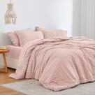 Conjunto de edredom Love's cabin Seersucker Pink Twin de 5 peças