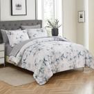 Conjunto de edredom LXWORX King Size de 7 peças, cama em uma bolsa branca