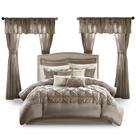 Conjunto de edredom Madison Park Essentials Faux Silk Taupe King Conjunto de edredom Madison Park Essentials Faux Silk Taupe King