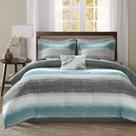 Conjunto de edredom Madison Park Essentials Saben Aqua Queen, 9 unidades Conjunto de edredom Madison Park Essentials Saben Aqua Queen, 9 unidades