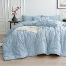 Conjunto de edredom Maple&Stone Queen Bed, 7 peças, azul Pintuck