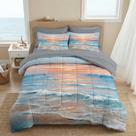 Conjunto de edredom Nesker Ocean Beach Sailboat, tamanho duplo, 5 unidades
