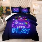 Conjunto de edredom NINENINE Gaming Kids com 1 edredom e 2 fronhas