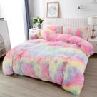 Conjunto de edredom PERFEMET Pink Faux Fur Fluffy Twin Size