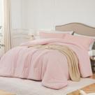 Conjunto de edredom Quataly Queen Blushpink 3 peças para toda a temporada