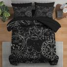 Conjunto de Edredom Queen Pamnest 7 Peças Pentagrama Retrô