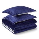 Conjunto de Edredom Reversível Sherpa Azul Marinho Queen Amazon Basics