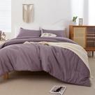 Conjunto de edredom ROSGONIA Dusty Purple Queen com 2 fronhas
