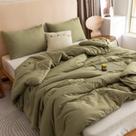 Conjunto de edredom ROSGONIA Oversize King Olive Green 3 unidades