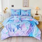 Conjunto de edredom RYNGHIPY Mermaid Fish Scale, tamanho duplo, 6 peças Conjunto de edredom RYNGHIPY Mermaid Fish Scale, tamanho duplo, 6 peças