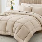 Conjunto de edredom Sasttie Queen Beige, 7 peças, cama em uma bolsa Conjunto de edredom Sasttie Queen Beige, 7 peças, cama em uma bolsa