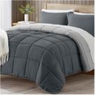 Conjunto de edredom satisomnia Twin XL cinza reversível de 2 peças Conjunto de edredom satisomnia Twin XL cinza reversível de 2 peças