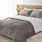 Conjunto de edredom Seward Park Ultra Soft Sherpa Full Queen Grey