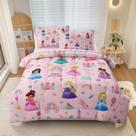 Conjunto de edredom SIRDO Kids Magical Princess Twin Size 5 peças