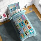 Conjunto de edredom Sunny Side Up Bluey & Friends Twin Kids, 5 unidades