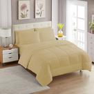 Conjunto de edredom Sweet Home Collection, 7 peças, tamanho completo, Camel