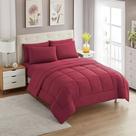 Conjunto de edredom Sweet Home Collection Burgundy completo de 7 peças Conjunto de edredom Sweet Home Collection Burgundy completo de 7 peças