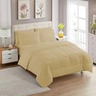 Conjunto de edredom Sweet Home Collection Camel Twin Size 5 peças
