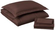 Conjunto de Edredom Sweet Home Collection Dobby Chocolate - Tamanho Twin