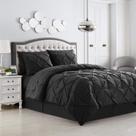 Conjunto de Edredom Sweet Home Collection Pintuck Black Queen Size