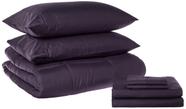 Conjunto de edredom Sweet Home Collection Purple Queen 7 peças