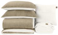 Conjunto de edredom UGG Remina King-California King, 5 peças de bétula