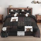 Conjunto de edredom WeCozy Full Size com 2 fronhas marrons
