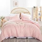 Conjunto de edredom Weigelia Pink tamanho completo com lençóis de 7 peças Conjunto de edredom Weigelia Pink tamanho completo com lençóis de 7 peças