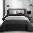 Conjunto de edredom WONGS BEDDING Black King com 1 edredom e 2 estojos