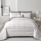 Conjunto de edredom WONGS BEDDING Boho King Size 7 peças cinza branco Conjunto de edredom WONGS BEDDING Boho King Size 7 peças cinza branco