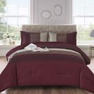 Conjunto de edredom WONGS BEDDING Burgundy King com 2 fronhas