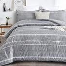 Conjunto de edredom WONGS BEDDING Grey King com 2 fronhas