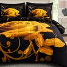 Conjunto de edredom WONGS BEDDING Yellow Queen com 7 peças