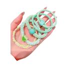 Conjunto De Elásticos De Cabelo Coloridos Macaron Para Meninas - 5 Peças Para Coque E Rabo De Cavalo