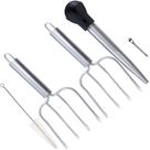 Conjunto de elevadores Turkey Baster e Poultry em aço inoxidável Conjunto de elevadores Turkey Baster e Poultry em aço inoxidável