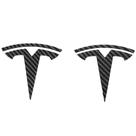 Conjunto de emblemas de fibra de carbono 3D para Tesla Model Y, 2 peças Conjunto de emblemas de fibra de carbono 3D para Tesla Model Y, 2 peças