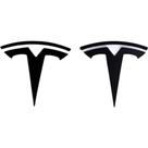 Conjunto de emblemas de metal 3D para Tesla Model Y (2 peças, preto) Conjunto de emblemas de metal 3D para Tesla Model Y (2 peças, preto)