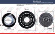 Conjunto de Embreagem do Compressor Delphi CVC S10 Zafira MWM 12V Polia 6pk 109mm 6595257
