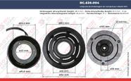 Conjunto de Embreagem do Compressor Delphi Mahle Astra Zafira Vectra 2006 Em diante S10 2.4 2.8 12V Polia 6PK 109mm 6553590