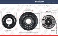 Conjunto de Embreagem do Compressor Sanden 7H15 5H11 SE507 Eixo de Chaveta 12V Polia 8pk 119mm