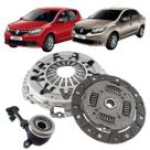 Conjunto de Embreagem Platô/Disco/Atuador Logan e Sandero 1.0 12V Flex 3 Cilindros Original Renault