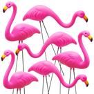 Conjunto de enfeites de jardim JOYIN Small Pink Flamingo com pernas de metal x6