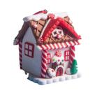 Conjunto De Enfeites De Natal Em Forma De Casa De Biscoito Com Corda Para Decoração De Feriados