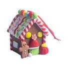 Conjunto De Enfeites De Natal Em Forma De Casa De Gengibre 5 Peças Decoração De Férias Com Corda