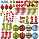 Conjunto de enfeites de Natal R N' D Toys Elf Themed 67 peças