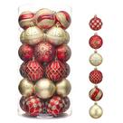 Conjunto de enfeites de Natal Valery Madelyn 30 quilates vermelho/dourado 6 cm