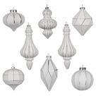 Conjunto de enfeites de Natal Valery Madelyn 8 quilates branco/prata